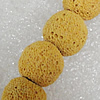 Natural Lava Beads, Round 10mm Hole:1mm, Sold per 16-inch Strand