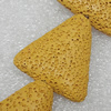 Natural Lava Beads, Triangle 26x25x8mm Hole:2mm, Sold per 16-inch Strand