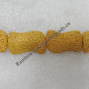 Natural Lava Beads, 31x18x8mm Hole:2mm, Sold per 16-inch Strand