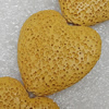 Natural Lava Beads, Heart 26x27x8mm Hole:1mm, Sold per 16-inch Strand
