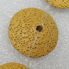 Natural Lava Beads, Flat Round 26x12mm Hole:2mm, Sold per 16-inch Strand