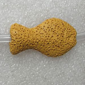 Natural Lava Beads, Fish 37x21mm Hole:2mm, Sold per 16-inch Strand