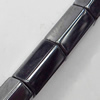 Magnetic Hematite Beads, Faceted Tube, B Grade, 13x10mm, Hole:about 0.6mm, Sold per 16-Inch Strand
