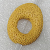 Natural Lava Beads, Flat Oval 34x26mm Hole:2mm, Sold per 16-inch Strand