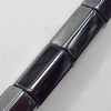 Non-Magnetic Hematite Beads, Faceted Tube, B Grade, 12x8mm, Hole:about 0.6mm, Sold per 16-Inch Strand