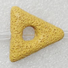 Natural Lava Beads, Triangle 31x31x8mm Hole:2mm, Sold per 16-inch Strand