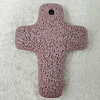 Natural Lava Pendants, Cross 42x33mm Hole:2mm, Sold by PC