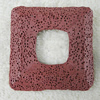 Natural Lava Pendants, Square 47mm, Sold by PC