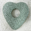 Natural Lava Pendants, Heart 43x41x8mm, Sold by PC