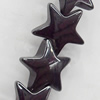 Magnetic Hematite Beads, Star, B Grade, 6x6mm, Hole:about 0.6mm, Sold per 16-Inch Strand