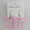 Resin Earring，Butterfly 34x43mm, Sold by Group