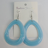 Resin Earring，Hollow Teardrop 66x53mm, Sold by Group