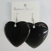 Resin Earring，Heart 59x57mm, Sold by Group