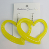 Resin Earring，Heart 69x55mm, Sold by Group