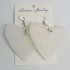 Resin Earring，Heart 56x56mm, Sold by Group