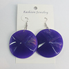Resin Earring，Faceted Flat Round 44mm, Sold by Group