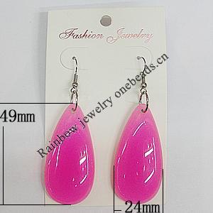 Resin Earring，49x24mm, Sold by Group
