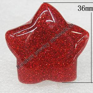 Resin Rings, Star 36mm Hole:22mm, Sold by PC