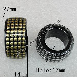 Resin Rings, 27x14mm Hole:17mm, Sold by PC