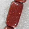 Gold Sand Stone Beads, Rectangle, 8x13mm, Hole:Approx 1mm, Sold per 15.7-inch Strand