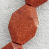 Gold Sand Stone Beads, Polygon, 20x27mm, Hole:Approx 1.5mm, Sold per 15.7-inch Strand