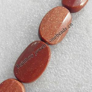 Gold Sand Stone Beads, Faceted Flat Oval, 20x30mm, Hole:Approx 1.5mm, Sold per 15.7-inch Strand