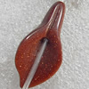 Gold Sand Stone Beads, Flower, 18x40mm, Hole:Approx 1.5mm, Sold per 15.7-inch Strand