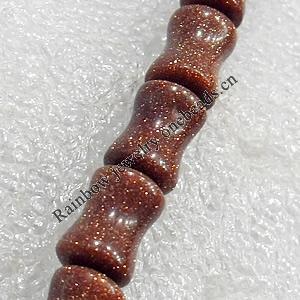 Gold Sand Stone Beads, Bone, 8x11mm, Hole:Approx 1.5mm, Sold per 15.7-inch Strand
