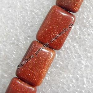 Gold Sand Stone Beads, Rectangle, 8x12mm, Hole:Approx 1.5mm, Sold per 15.7-inch Strand