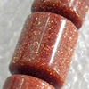 Gold Sand Stone Beads, Tube, 8x10mm, Hole:Approx 1.5mm, Sold per 15.7-inch Strand