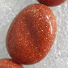 Gold Sand Stone Beads, Flat Oval, 15x20mm, Hole:Approx 1.5mm, Sold per 15.7-inch Strand