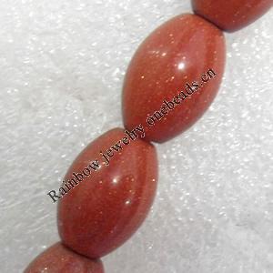 Gold Sand Stone Beads, Drum, 14x18mm, Hole:Approx 1.5mm, Sold per 15.7-inch Strand