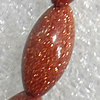 Gold Sand Stone Beads, Oval, 8x15mm, Hole:Approx 1.5mm, Sold per 15.7-inch Strand