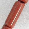 Gold Sand Stone Beads, Tube, 10x20mm, Hole:Approx 1.5mm, Sold per 15.7-inch Strand