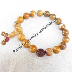 Gemstone Bracelet, Round, 10mm, Length Approx:88mm, Sold by Strand