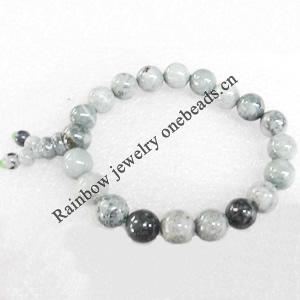 Gemstone Bracelet, Round, 10mm, Length Approx:90mm, Sold by Strand