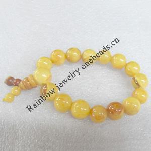 Gemstone Bracelet, Round, 11mm, Length Approx:10cm, Sold by Strand