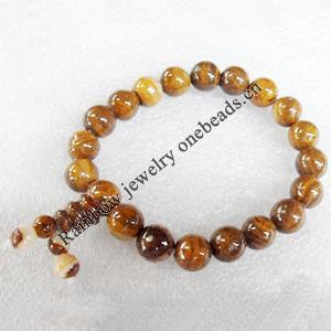 Gemstone Bracelet, Round, 10mm, Length Approx:90mm, Sold by Strand