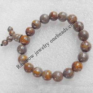 Gemstone Bracelet, Round, 10mm, Length Approx:10cm, Sold by Strand