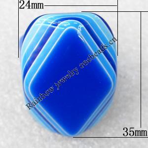 Resin Ring, Rectangle, 24x35mm, Sold by Dozen