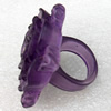 Resin Ring, Flower, 34x40mm, Sold by Dozen