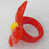 Resin Ring, Butterfly, 40x36mm, Sold by Dozen