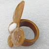 Resin Ring, Butterfly, 40x35mm, Sold by Dozen