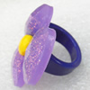 Resin Ring, Flower, 38mm, Sold by Dozen