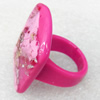 Resin Ring, Rectangle, 28x37mm, Sold by Dozen