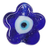 Turkish Handmade Lampwork Glass Evil Eye Beads, Flower 20mm Hole:2.5mm, Sold by Bag