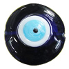 Turkish Handmade Lampwork Glass Evil Eye Beads, Flat Round 32x32mm Hole:1.5mm, Sold by Bag