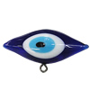 Turkish Handmade Lampwork Glass Evil Eye Pendant, Horse Eye 39x15mm Hole:2mm, Sold by Bag