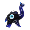 Turkish Handmade Lampwork Glass Evil Eye Pendant, Animal 46x30mm Hole:2mm, Sold by Bag