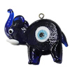 Turkish Handmade Lampwork Glass Evil Eye Pendant, Animal 44x28mm Hole:2mm, Sold by Bag